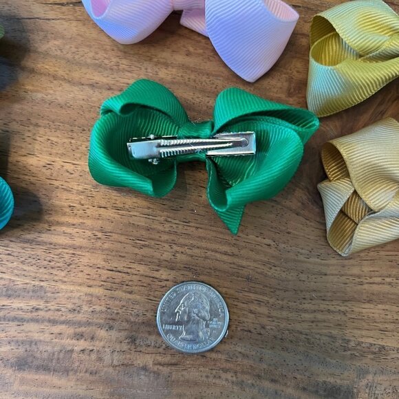 Grosgrain Ribbon Bow x9 Assorted Colors Bundle C - Picture 2 of 8